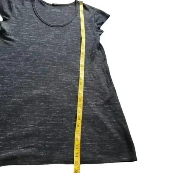 ATM Anthony Thomas Melillo Tee Shirt Dress Mini Black Heather Women's size Small - Picture 14 of 14